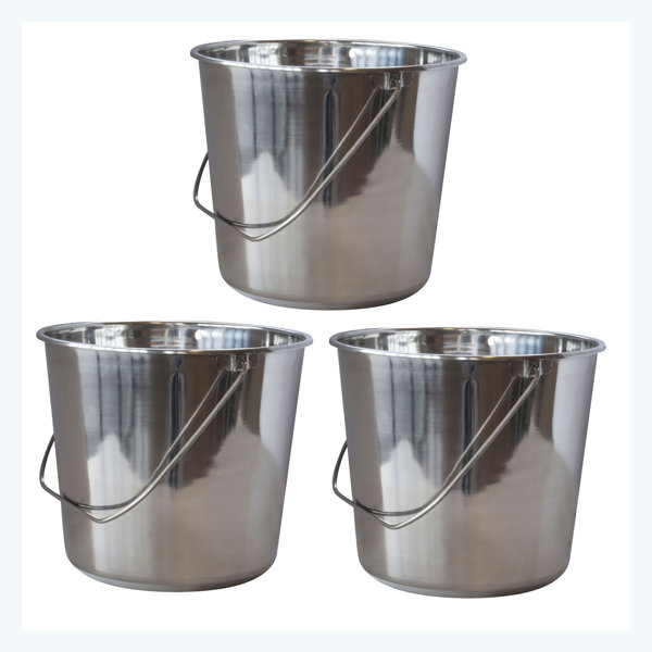 Rona Stainless Steel Decorative Bucket Set Wayfair.ca